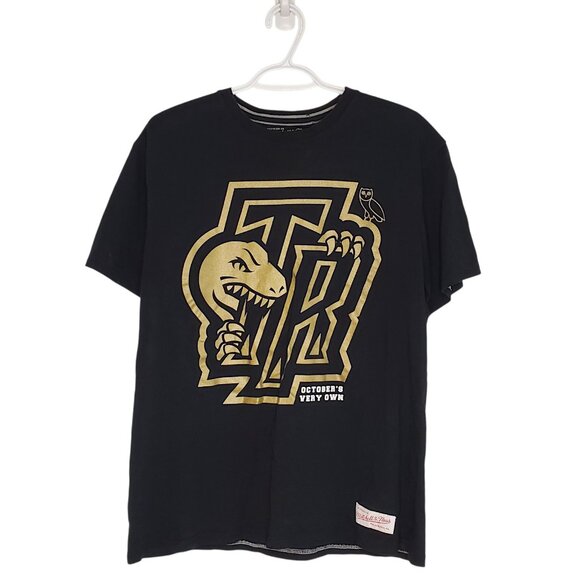 October's Very Own Toronto Raptors Mitchell and Ness shirt black size XL - Picture 1 of 9